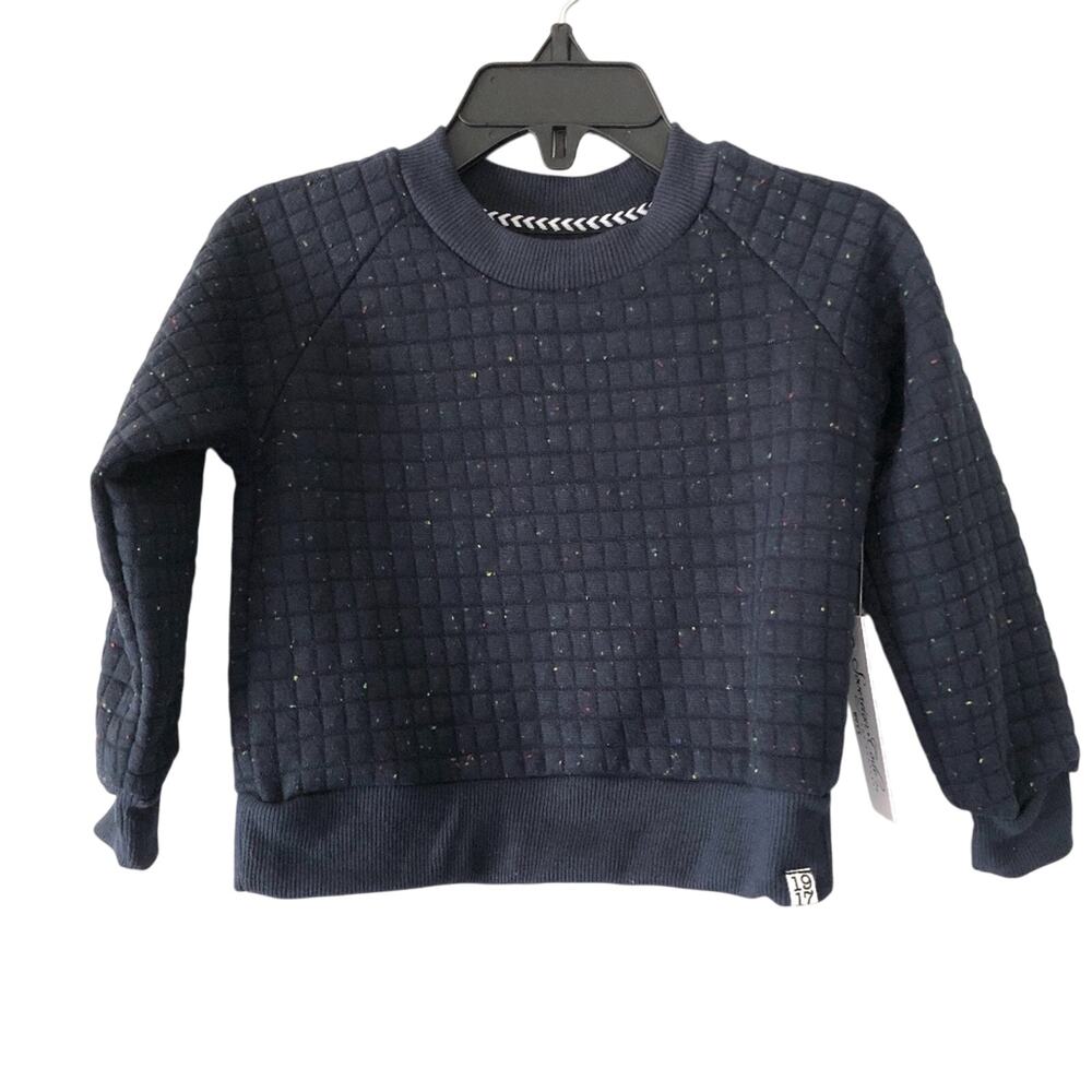 Sovereign Code Blue Quilted Multi-Colored Speckled Dot Pull Over Sweater Shirt